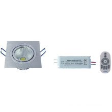 Temperatura de color de control remoto ND-a RF y luz de techo COB regulable